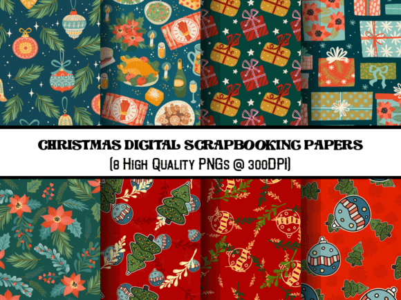 Download Christmas Digital Scrapbooking Papers - Scrapbooking papers Collection
