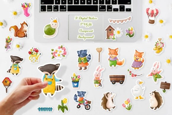 Download Animal and Spring Printable Stickers - Printable stickers Collection