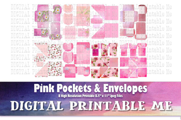 Download Pink Pockets Envelopes, Vintage Ephemera - Premium Resources