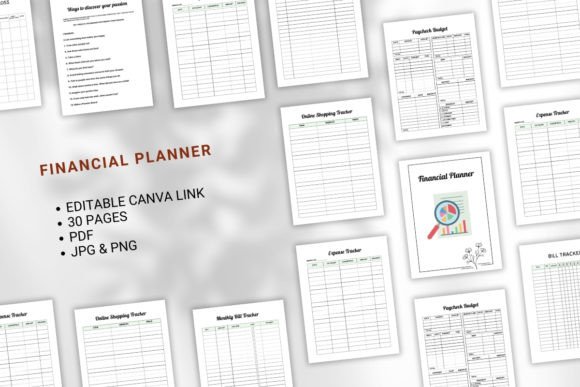 Download Financial Planner Canva KDP - Financial planner Collection