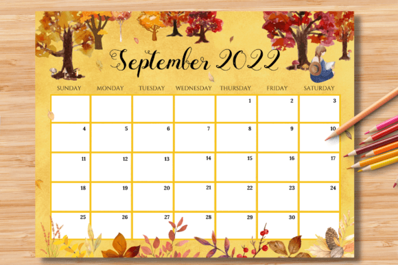 Download Editable September 2022 Calendar - 2022 calendar Collection