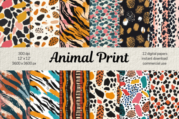 Download Modern Animal Print Scrapbooking Papers - Scrapbooking papers Collection