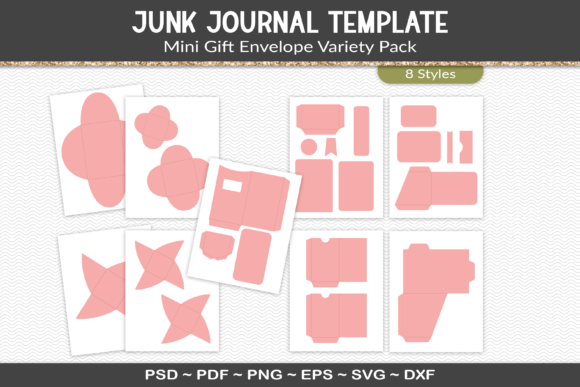 Download Junk Journal Pockets and Tags Template - Pockets Collection