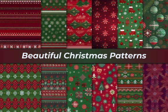 Download Beautiful Christmas Patterns - Christmas patterns Collection