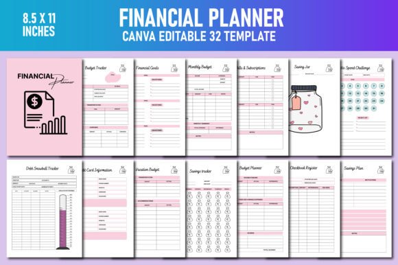 Download Financial Planner Canva KDP - Financial planner Collection