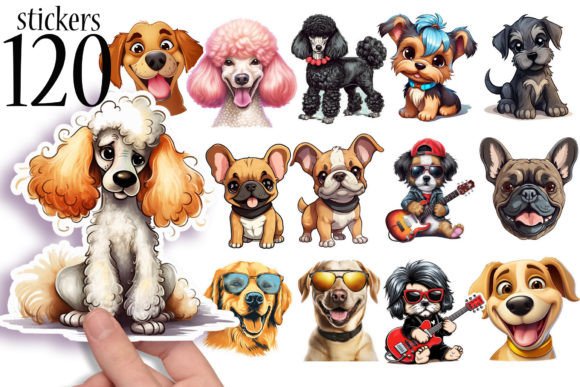 Download Funny Dog Face Printable Stickers PNG - Printable stickers Collection