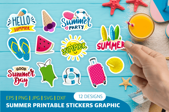 Download Summer Printable Stickers Graphic - Printable stickers Collection