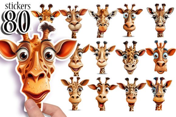 Download Funny Giraffe Face Printable Stickers - Printable stickers Collection
