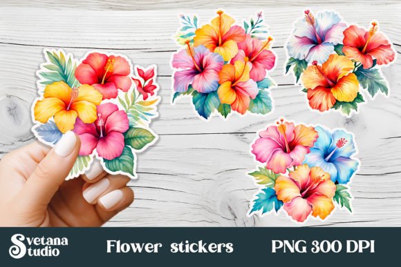 Download Tropical Flower Printable Stickers - Printable stickers Collection