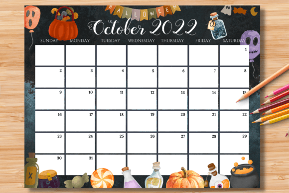 Download Editable/Fillable October 2022 Calendar - 2022 calendar Collection