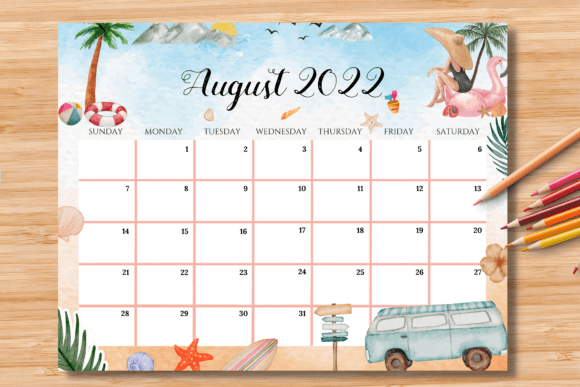 Download Editable/Fillable August 2022 Calendar - 2022 calendar Collection