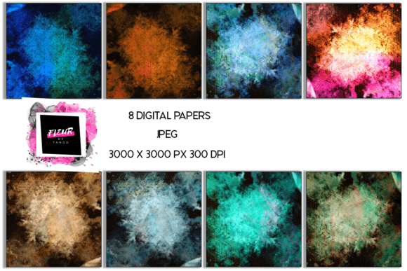 Download Grunge Digital Scrapbooking Papers Set - Scrapbooking papers Collection