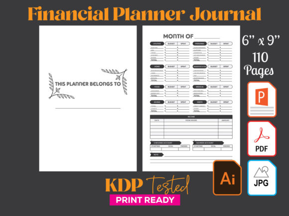 Download Financial Planner Journal KDP Interior - Financial planner Collection