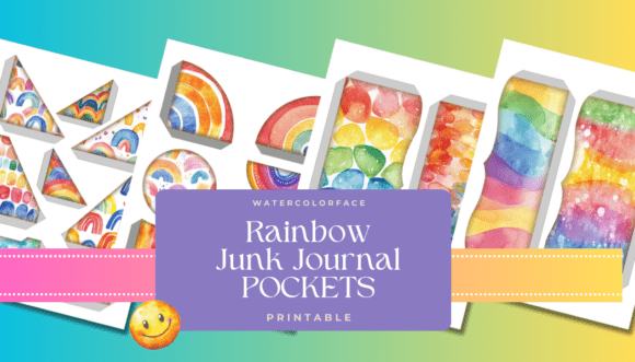Download Rainbow Junk Journal Pockets - Premium Resources