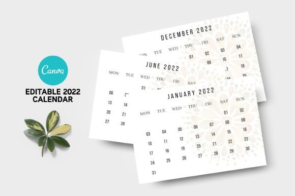 Download Editable Canva 2022 Calendar - 2022 calendar Collection
