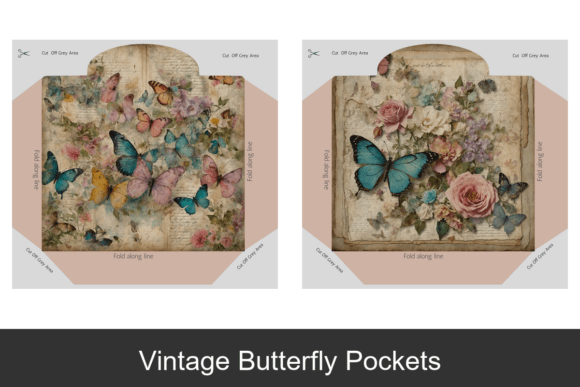 Download Vintage Butterfly Pockets - Premium Resources