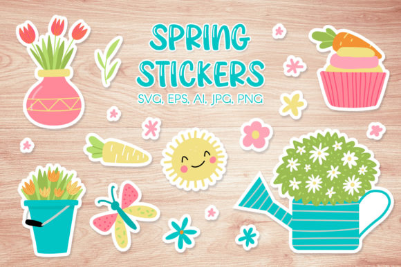 Download Cute Spring - Printable Stickers - Printable stickers Collection