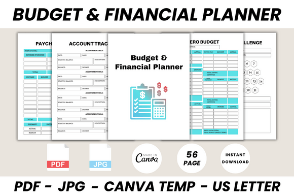 Download Budget &amp; Financial Planner Canva Temp - Financial planner Collection