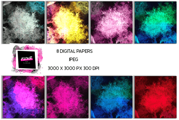 Download Grunge Digital Scrapbooking Papers Set - Scrapbooking papers Collection