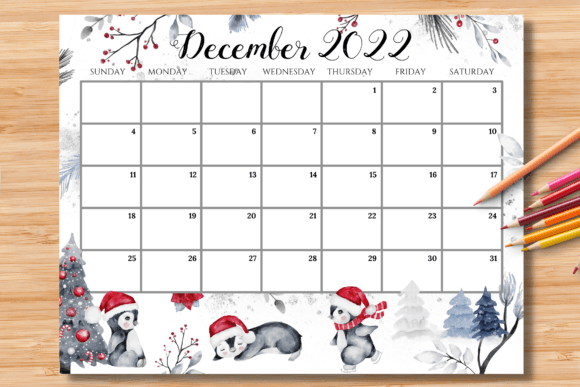 Download Editable/Fillable December 2022 Calendar - 2022 calendar Collection